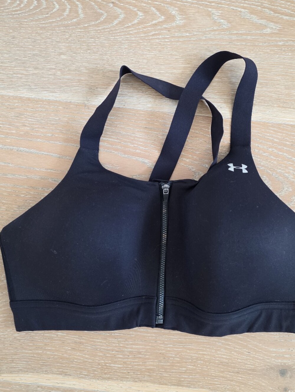 Under Armour Black Front-Zip Sports Bra 38C